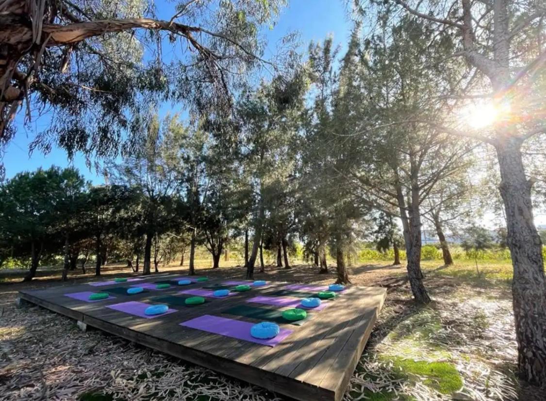Glamping On Organic Yoga Farm With Natural Swimming Pool Near Beach Moncarapacho Esterno foto