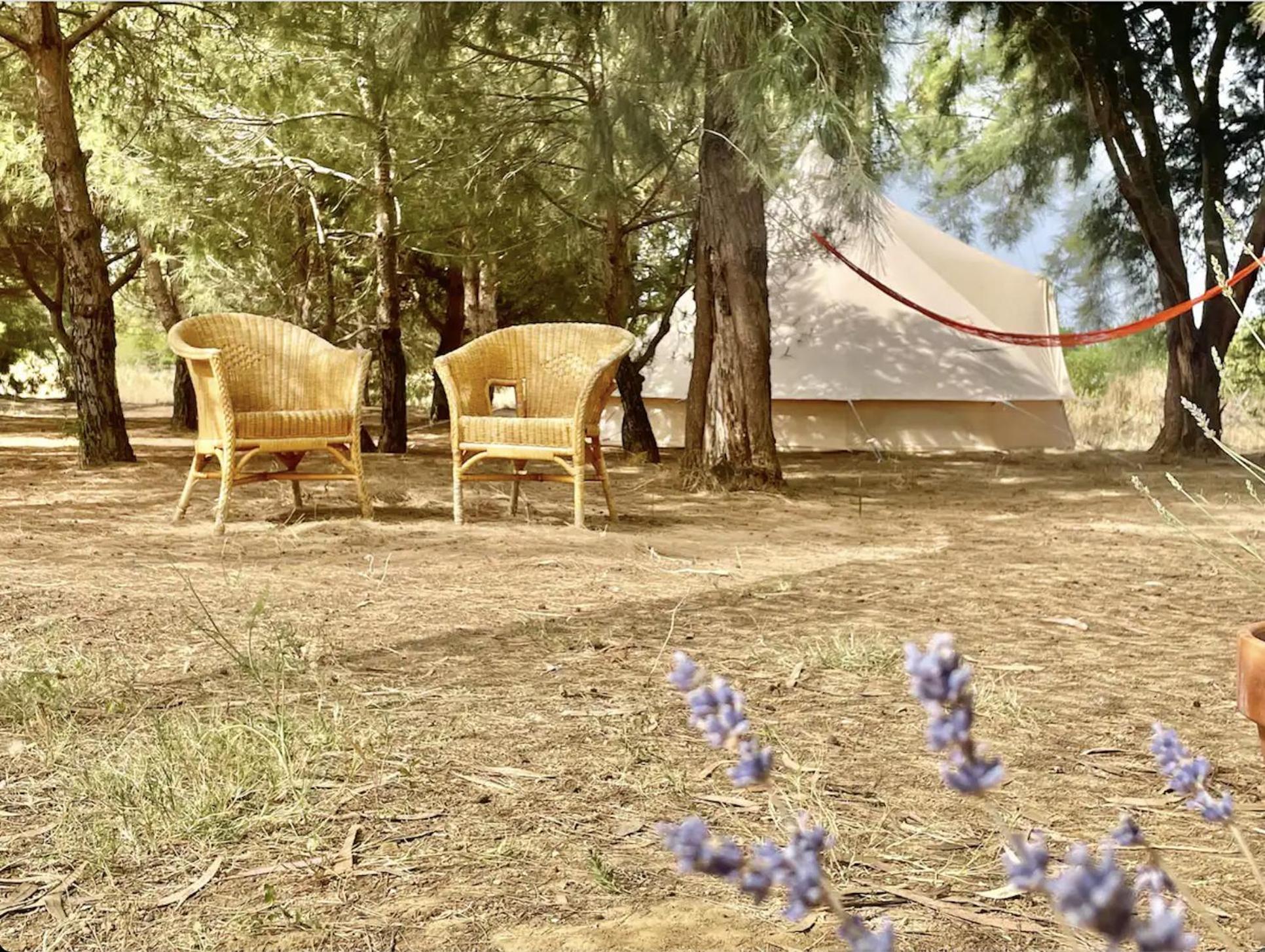 Glamping On Organic Yoga Farm With Natural Swimming Pool Near Beach Moncarapacho Esterno foto