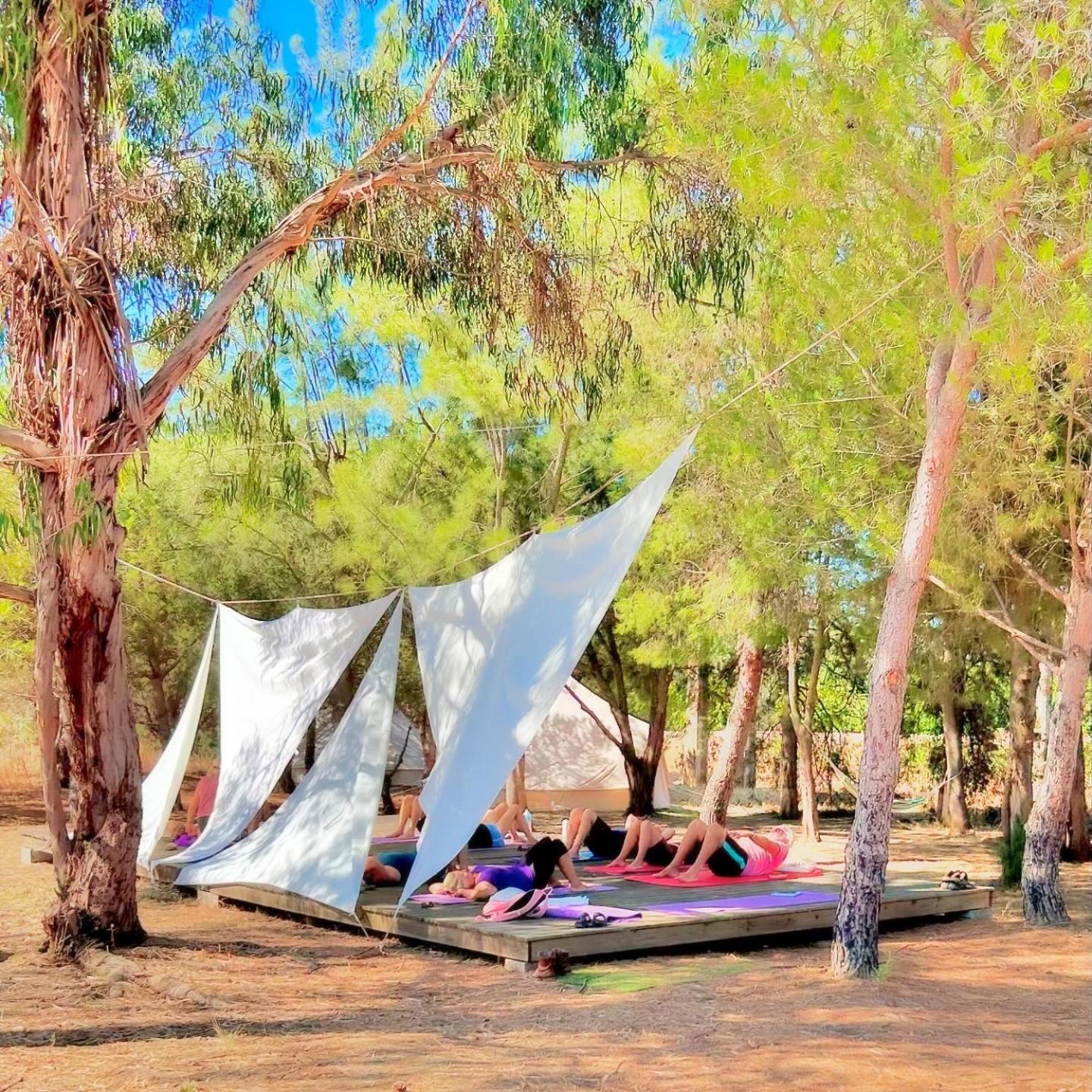 Glamping On Organic Yoga Farm With Natural Swimming Pool Near Beach Moncarapacho Esterno foto